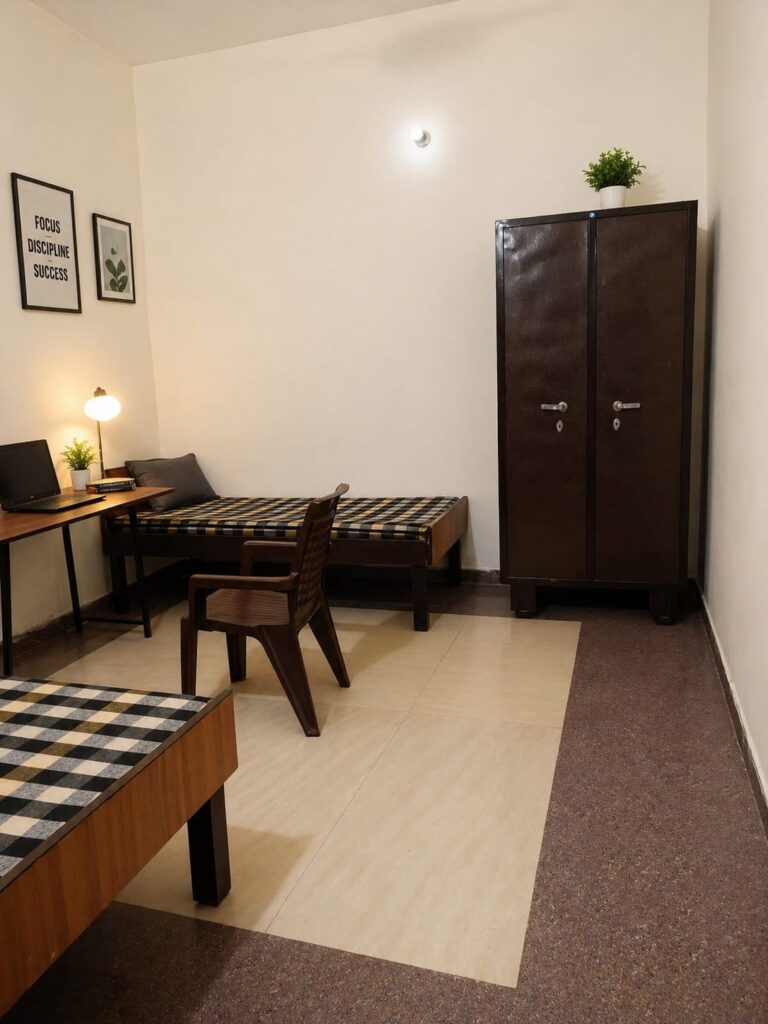 "Non AC PG room with common washroom at Neeldhari House Rajpura"